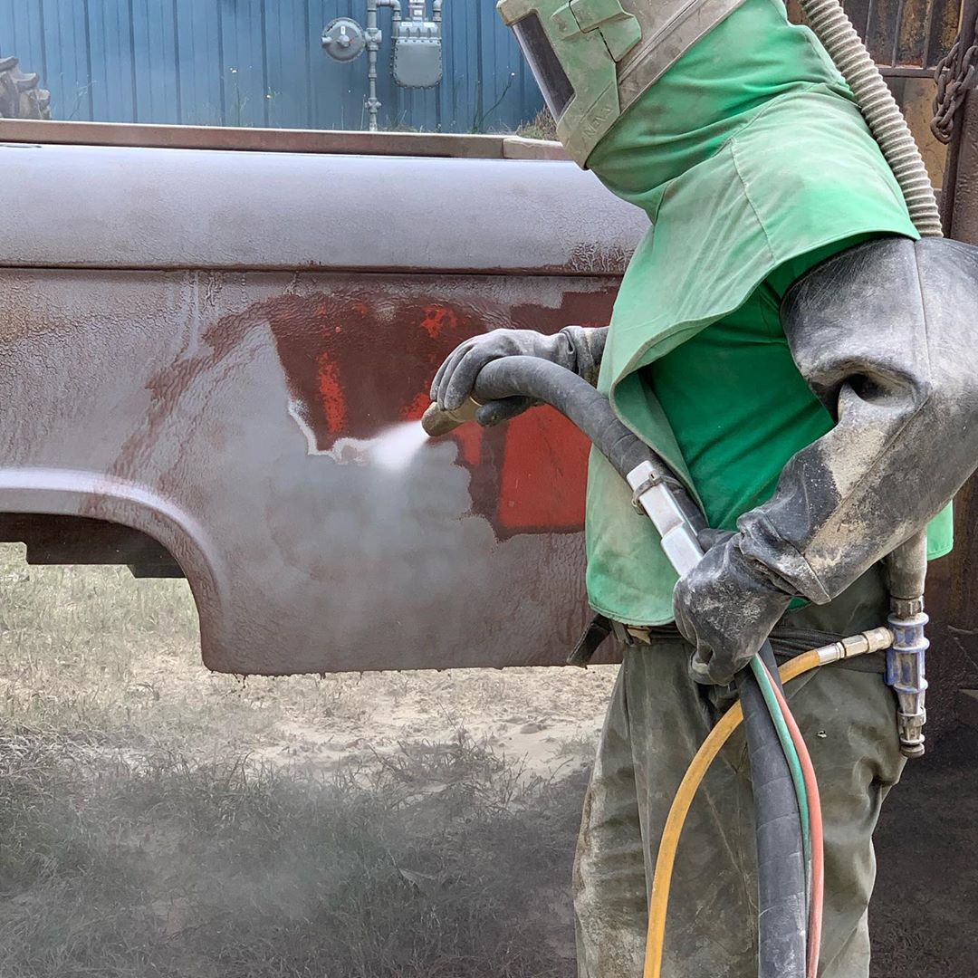 Sanding blasting clearance